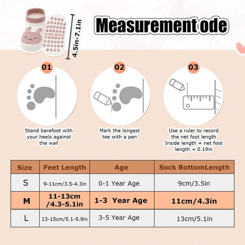 Adorable &amp; Safe Cartoon Socks for Toddlers (6 Pairs, Ages 1–3)